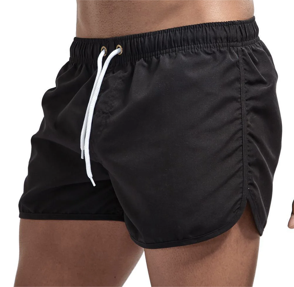 Men's Shorts Swimming Short Quick-dry Casual Surf  Sports Black Shorts