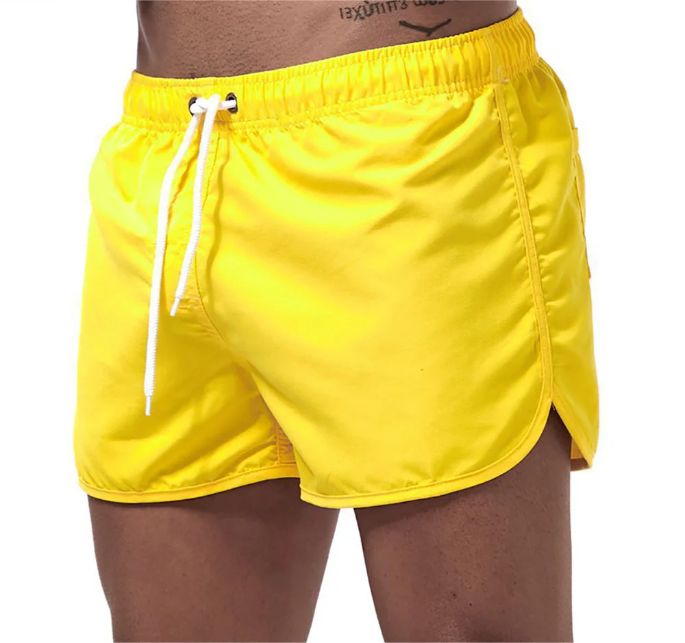 Men's Shorts Swimming Short Quick-dry Casual Surf  Sports Yellow Shorts